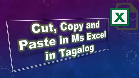 excel in tagalog|Paano Mag.